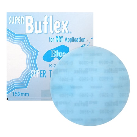 Eagle Abrasives Super Buflex, 6 in Disc 2500 Grit, Blue, Dry, Hook and Loop, No Holes5, 25PK 193-1506